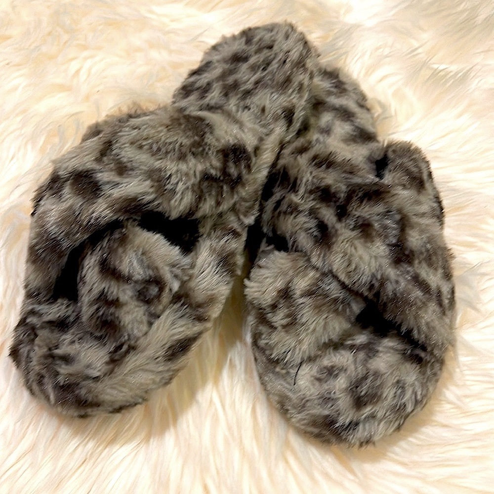 Isotoner Faux Fur X-Slide Slippers